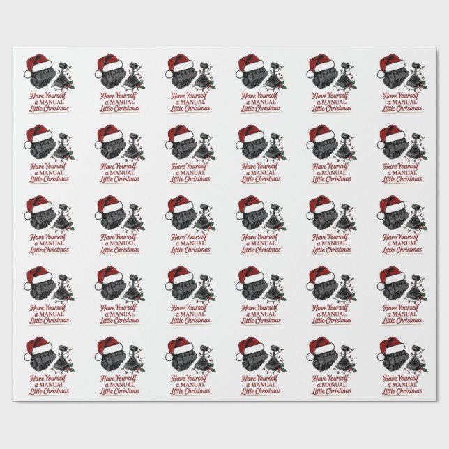 Papier Cadeau Ayez un petit Noël manuel (Plat)