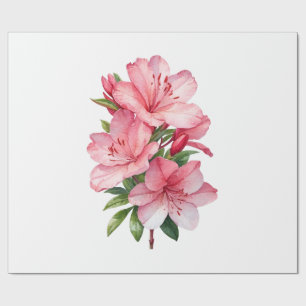 Papier Cadeau Azalea peinture aquarelle