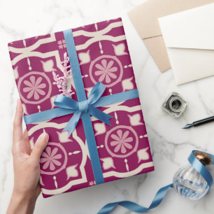 Papier Cadeau Azulejo portugais méditerranéen traditionnel