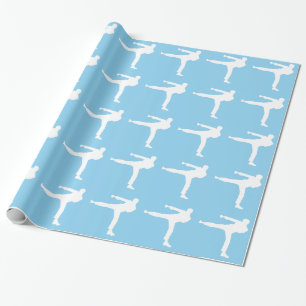 Papier Cadeau Baby Blue Karate