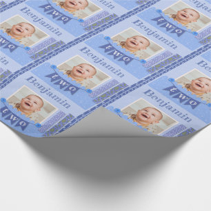Papier Cadeau Baby Boy 2e anniversaire Blue Scrapbooking