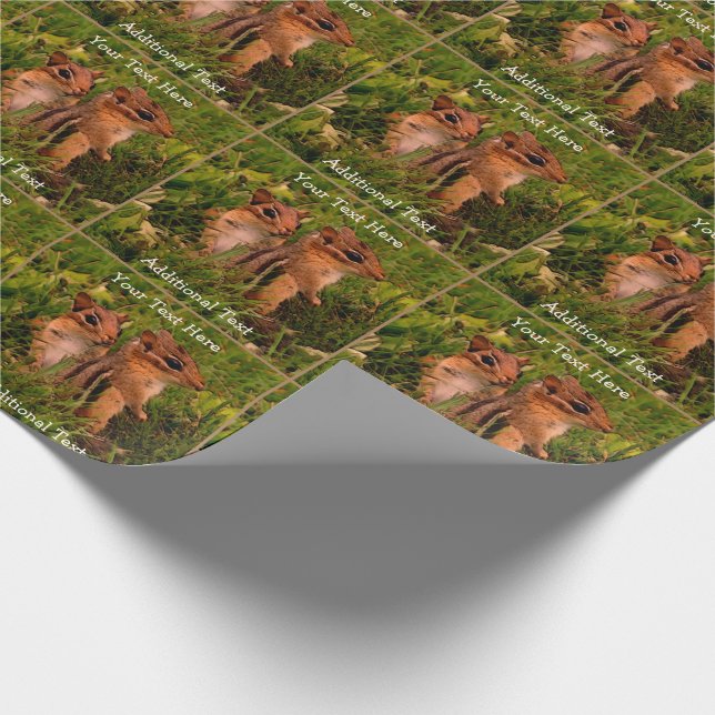 Papier Cadeau Baby Chipmunks Animal Art Personnalisé (Coin)