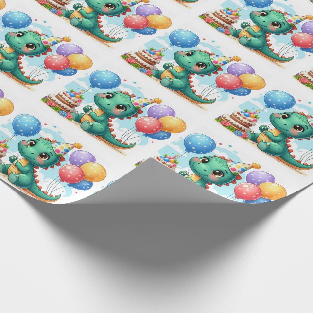 Papier Cadeau Baby Dino Gift Wrap Papel de regalo (Coin)