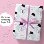 Papier Cadeau Baby Girls First Christmas Winter Snowman Pink<br><div class="desc">Faites leur Noël spécial avec du papier d'emballage super mignon bonhomme de neige. Mettez facilement à jour le nom et l'année et assurez-vous de consulter ma collection pour plus de choix.</div>
