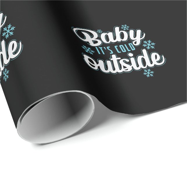 Papier Cadeau Baby It's Cold Outside (Coin rond)