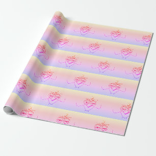 Papier Cadeau Baby shower coloré pour bébé arc-en-ciel