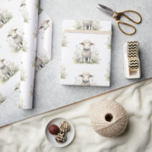 Baby shower d'aquarelle de mouton d'agneau pour bé