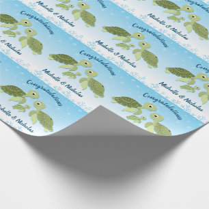 Papier Cadeau Baby shower de la tortue de mer Co-Ed Genre neutre