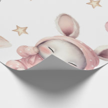 Baby shower de lapin en mousse d'eau couché Motif