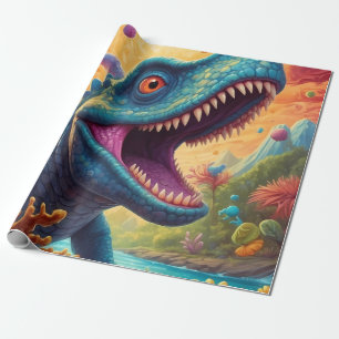 Papier Cadeau Baby shower Dino-Mite