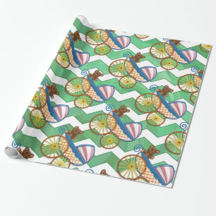 Papier Cadeau Baby shower Emerald Green Chevron