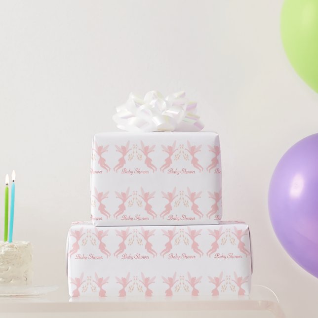 Papier Cadeau Baby Shower Fée Rose (Cadeaux de fête)