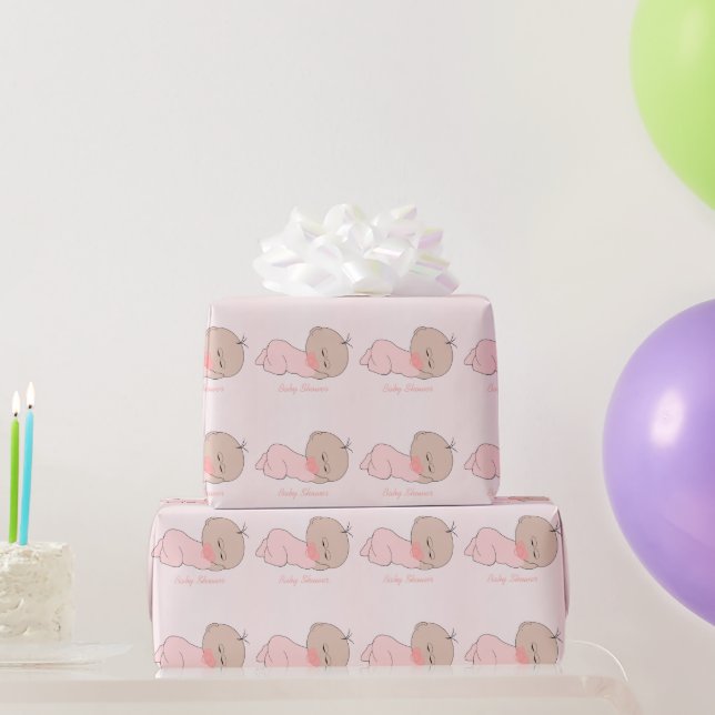 Papier Cadeau Baby Shower Fille (Cadeaux de fête)