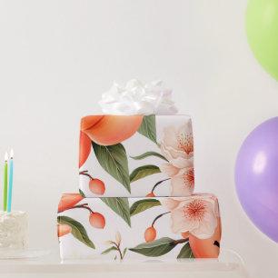 Papier Cadeau Baby-Shower Fuzz pêche