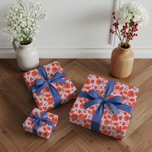 Papier Cadeau Baby shower mignet aux fraises sucrées