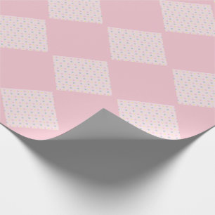 Papier Cadeau Baby shower minimaliste À petits pois vert rose