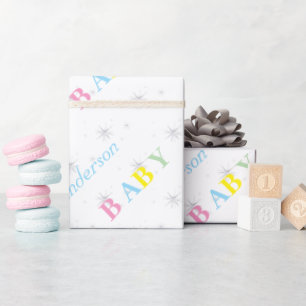 Papier Cadeau Baby shower personnalisé
