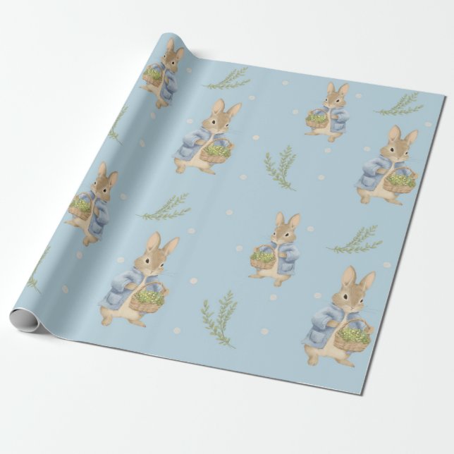 Papier Cadeau Baby shower Peter Rabbit (Déroulé)