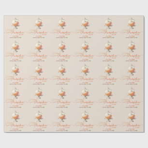 Papier Cadeau Baby Shower Petite Citrouille – Automne Chic