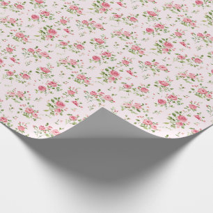 Papier Cadeau Baby shower rose