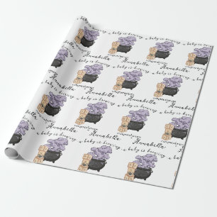 Papier Cadeau Baby Shower Sorcière Halloween
