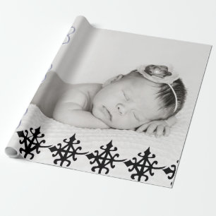 Papier Cadeau Baby wrapping paper rolls with Africa symbole.