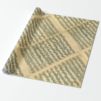 Papier Cadeau Bach Chaconne Manuscript for Solo Violin