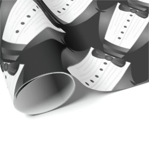 Papier Cadeau Bachelor Party Groomsman Team Groom black tuxedo