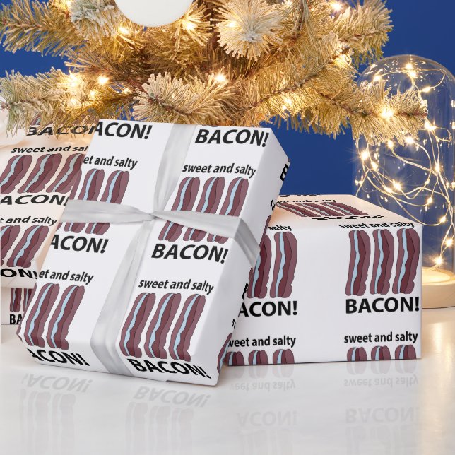 Papier Cadeau Bacon sucré et salé (Vacances)