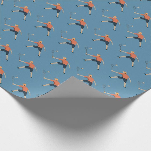 Papier Cadeau Badminton (Coin)