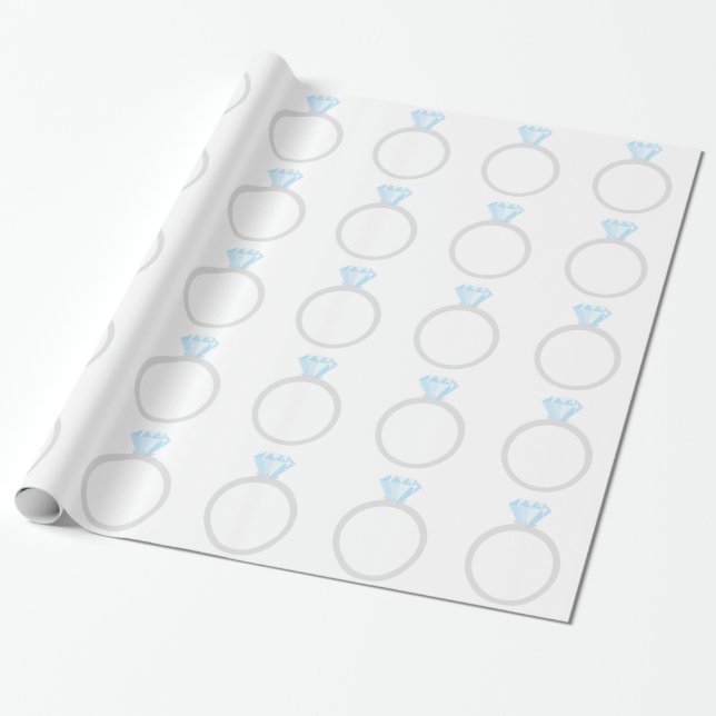 Papier Cadeau Bague de fiançailles de diamant (Déroulé)
