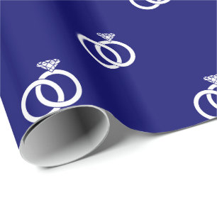 Papier Cadeau Bagues de mariage blanches personnalisables sur fo
