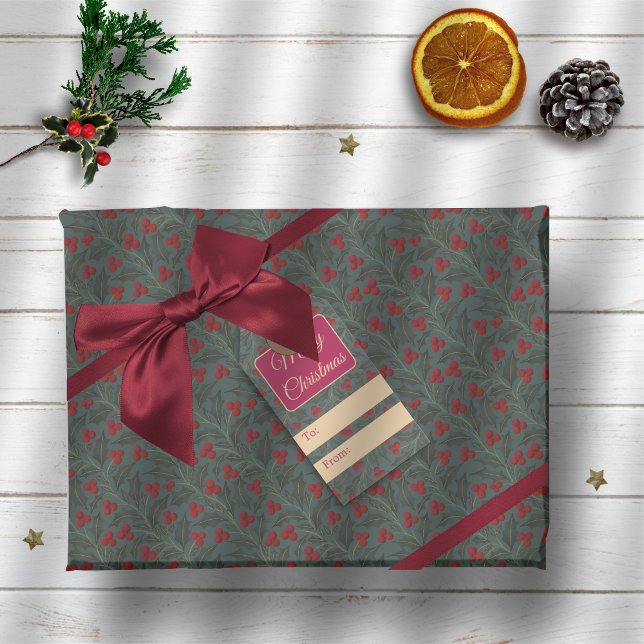 Papier Cadeau Baies de houx (Créateur téléchargé)