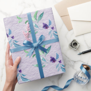 Papier Cadeau Baies Violettes Sur Papier Lavender De Texture Rou