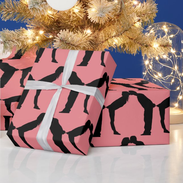 PAPIER CADEAU BAISER ROMANTIQUE DE NOËL (Vacances)