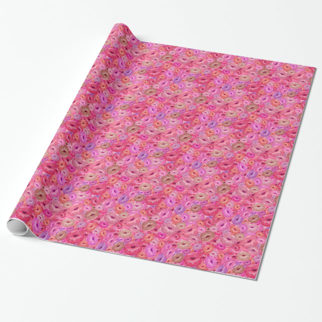 Papier Cadeau Baisers et bisous (Déroulé)