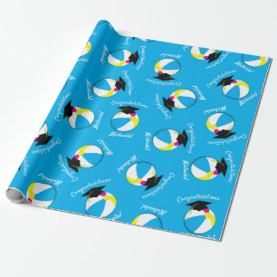 Papier Cadeau Bal de plage de la fête de la piscine