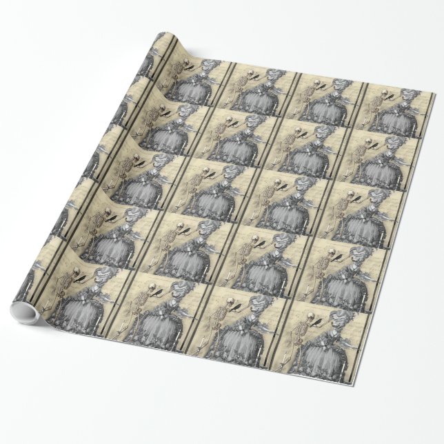 Papier Cadeau Bal Masquerade Halloween (Déroulé)