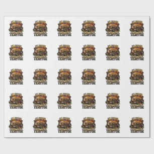 Papier Cadeau Balai Cassa Tracteur Citrouille Lune