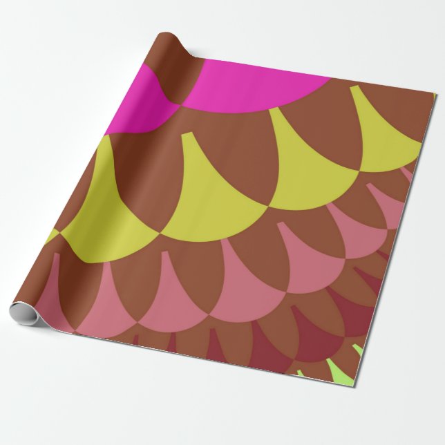 Papier Cadeau Balances roses et Brown (Déroulé)
