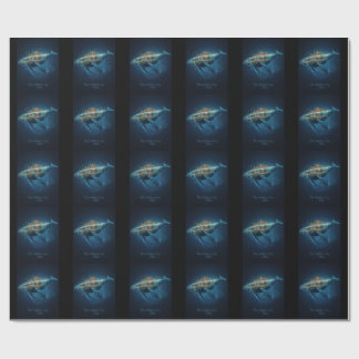 Papier Cadeau Baleine océanique enchantée