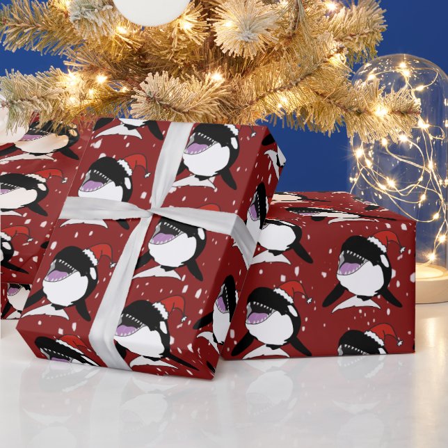 Papier Cadeau Baleine tueuse Orca Christmas (Vacances)
