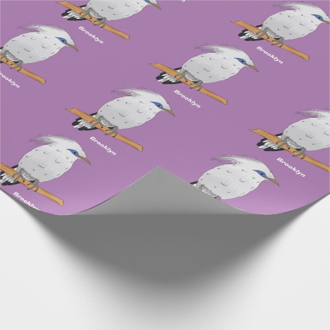 Papier Cadeau Bali Mina tropical oiseau exotique (Coin)