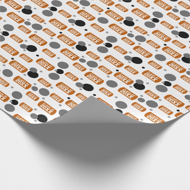 Papier Cadeau Balise de chien et Motif de chien "Classe de" oran (Coin)