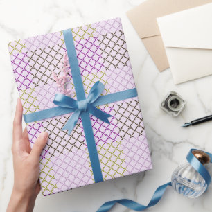 Papier Cadeau Balle bleue Motif Pixel