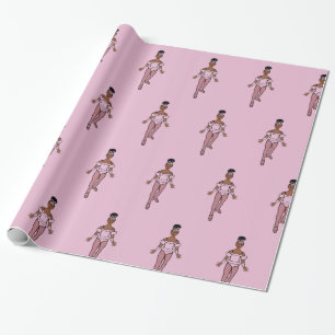 Papier Cadeau Ballerina 30" x 6 pieds Papier d'enveloppement bri