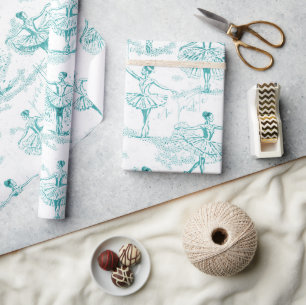 Papier Cadeau Ballerina Moves Motif ID Turquoise738