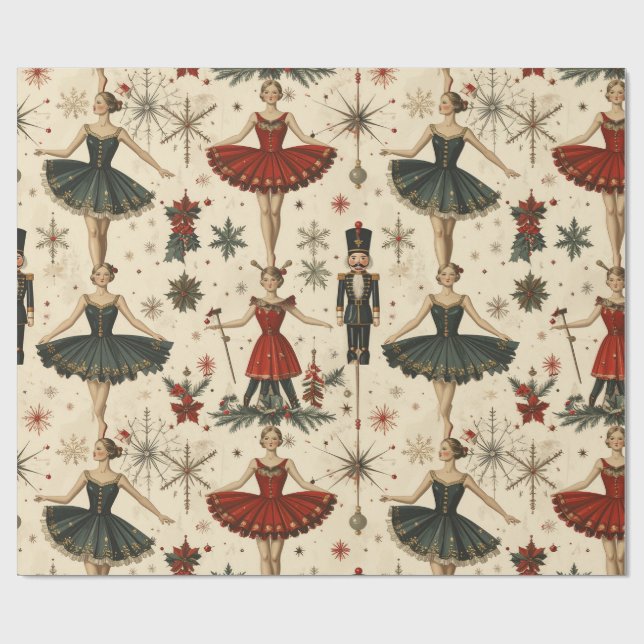 Papier Cadeau Ballerine Intemporelle   (Plat)