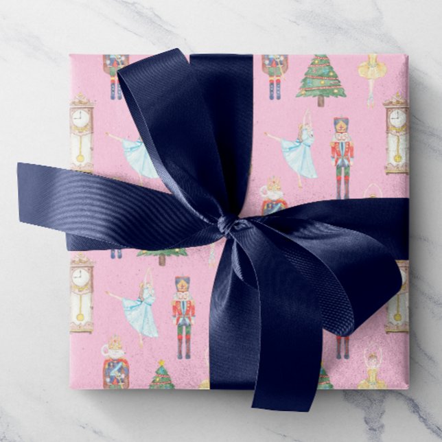 Papier Cadeau Ballet de craquelette d'aquarelle (Créateur téléchargé)