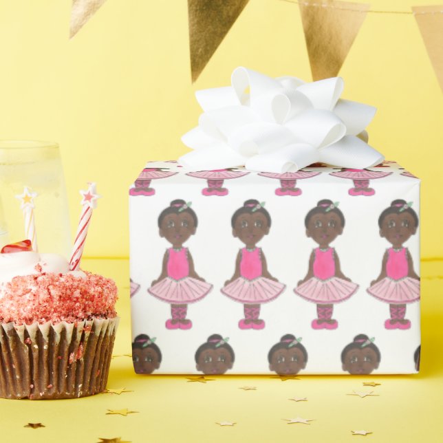 Papier Cadeau Ballet rose Tutu Anniversaire Danse Enseignant Bal (Fête d'anniversaire)